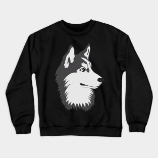 husky dog face Crewneck Sweatshirt